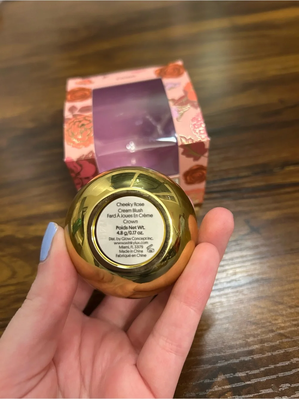 New Winky Lux Cheeky Rose cream blush shade Crown